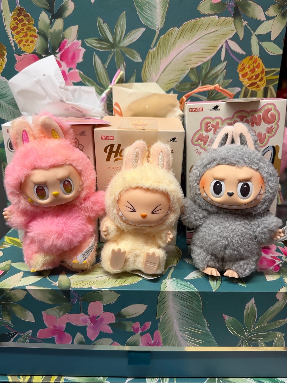 POP MART Labubu Lot 3 Loyalty Sisi Sesame Bean Authentic Plush Pendants